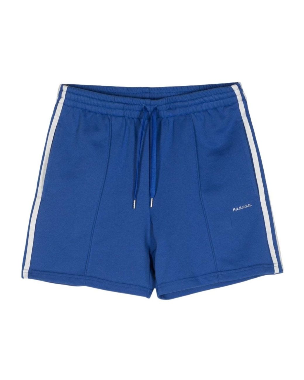 P.A.R.O.S.H. Blue Logo-Embroidered Striped Shorts
