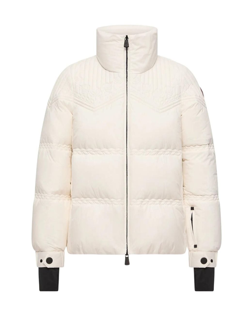 Moncler Natural Anglins Long-Sleeve Down Jacket