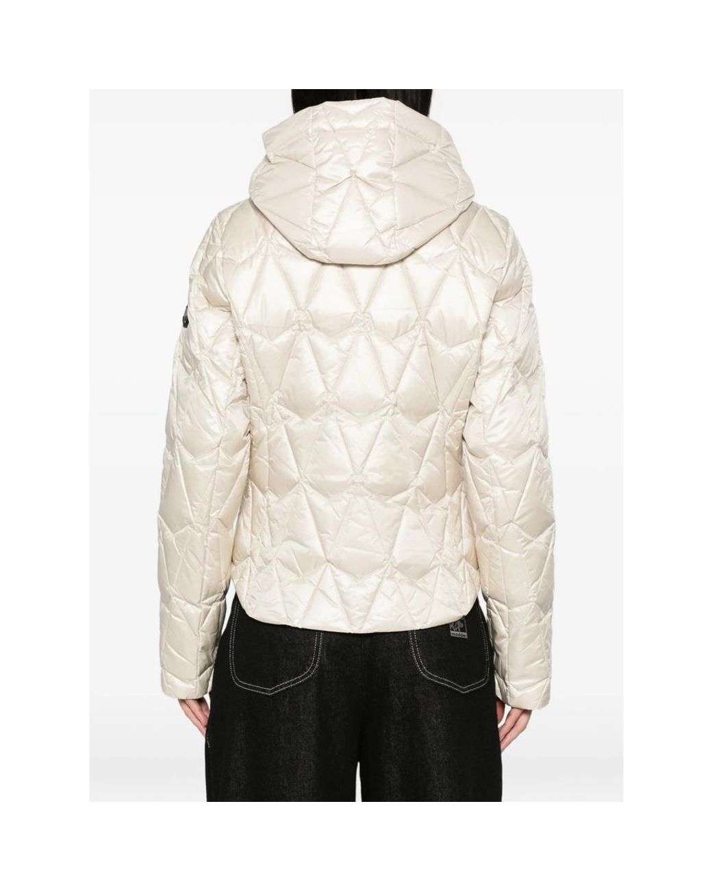 Moose Knuckles Natural Hooded Quilted Down Jacket