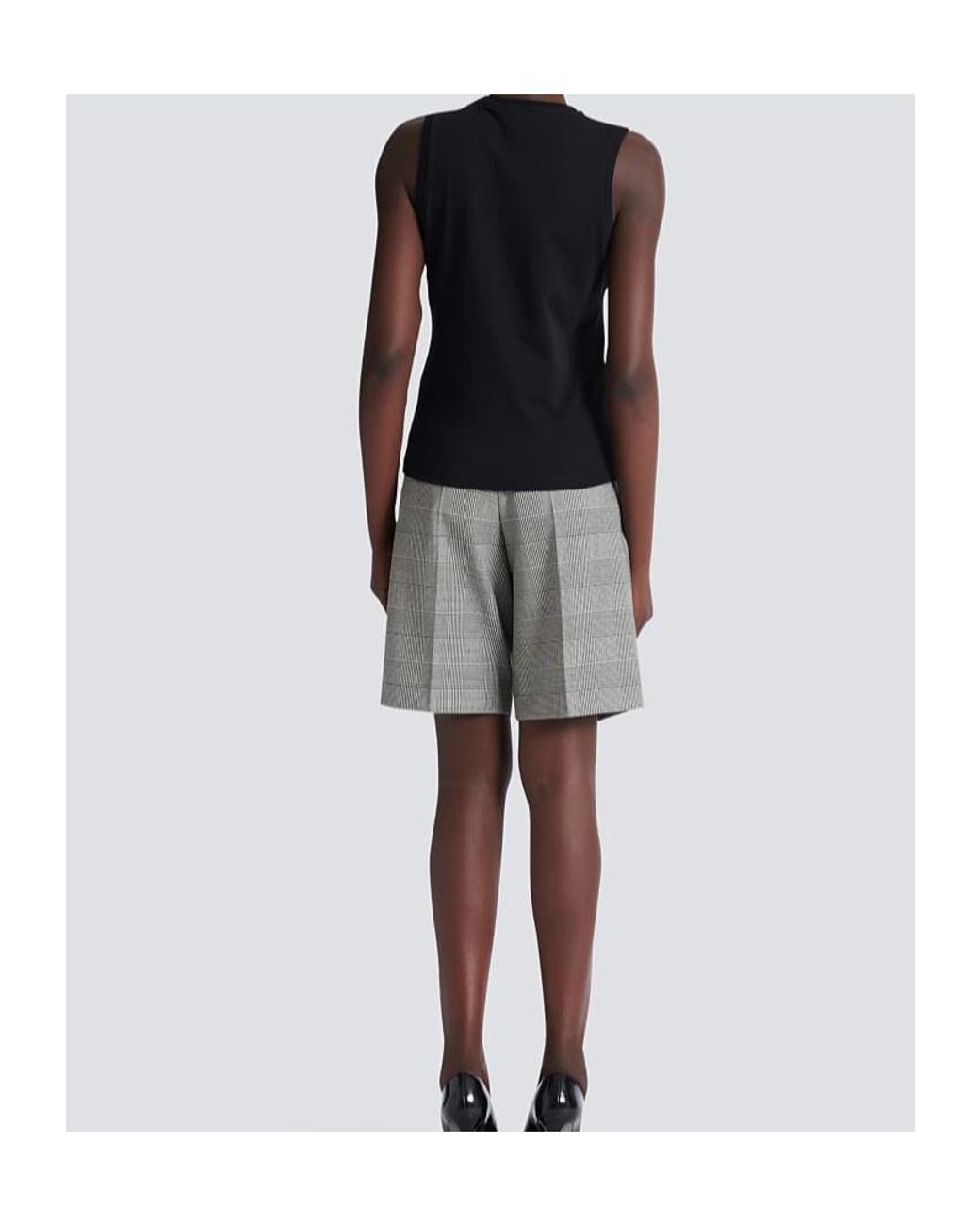 Balmain Black Brushed Logo Printed Relaxed Tank Top