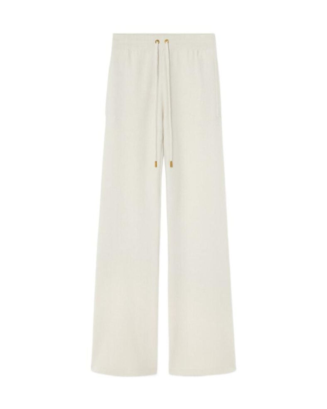 Versace White Drawstring Flared Trousers