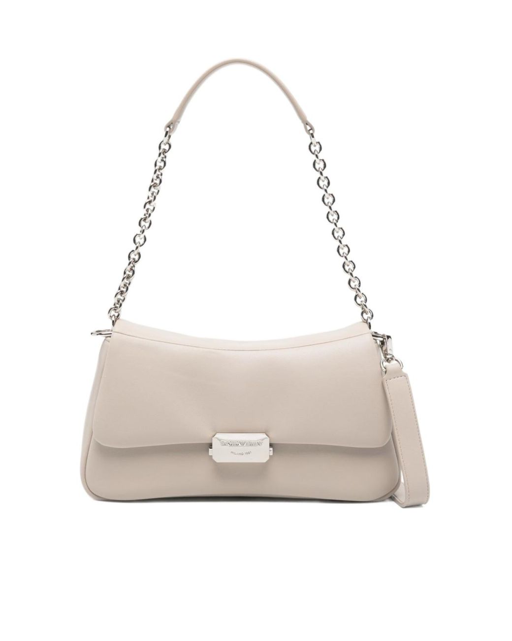 Emporio Armani Natural Logo-Plaque Shoulder Bag