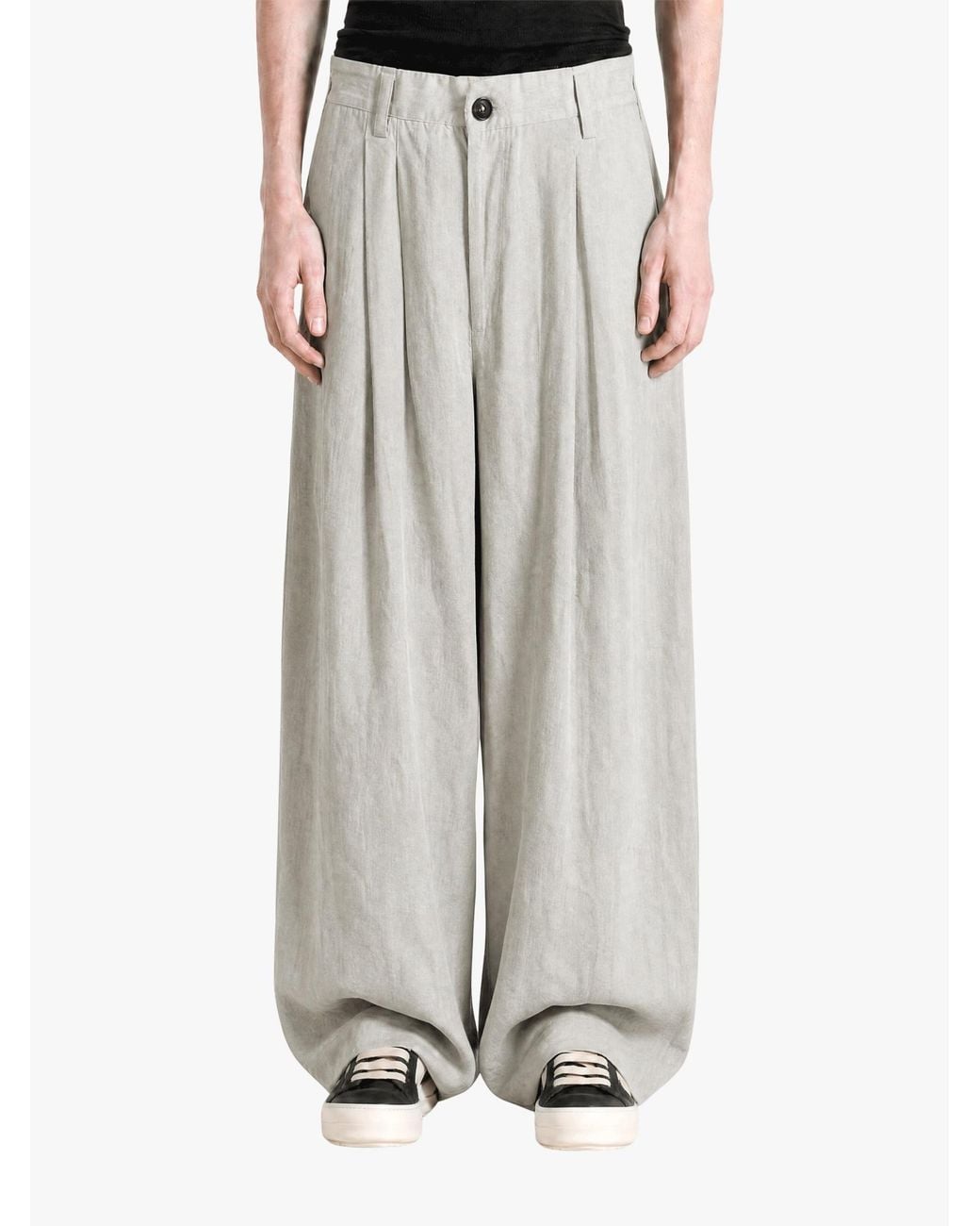 Ziggy Chen Gray Wide Leg Trousers for men