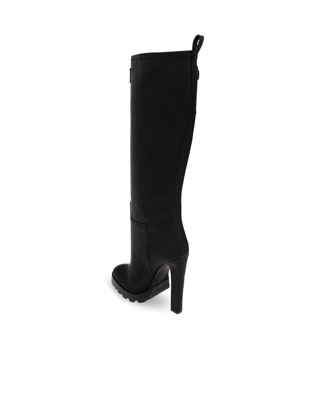 DSquared² Black Logo Patch Knee-Length Boots