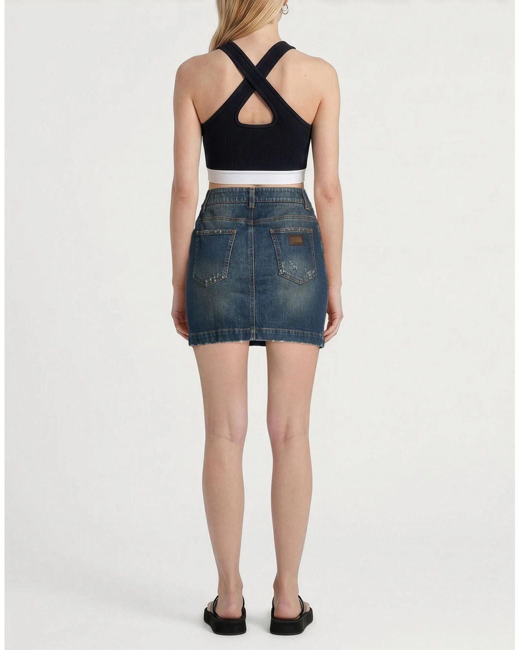 Dolce & Gabbana Blue Denim Skirts