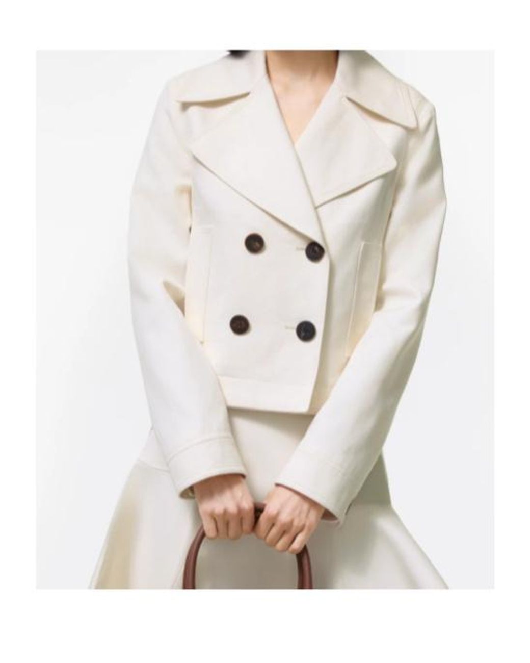 Burberry Natural Cropped Cotton Jacket