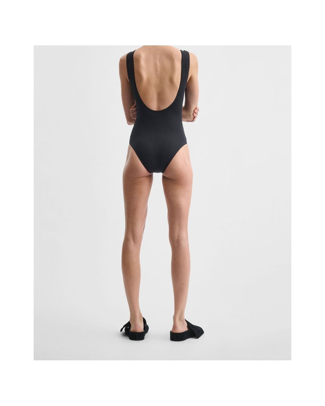 Phoebe Philo Black Scooped One Piece