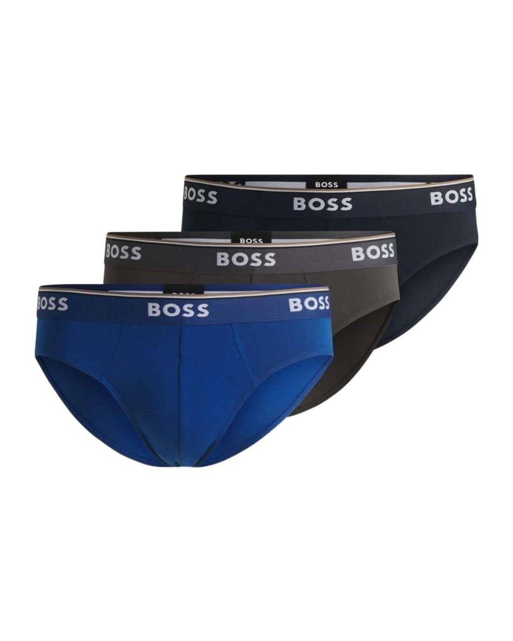 Boss Blue Threepack Briefs for men