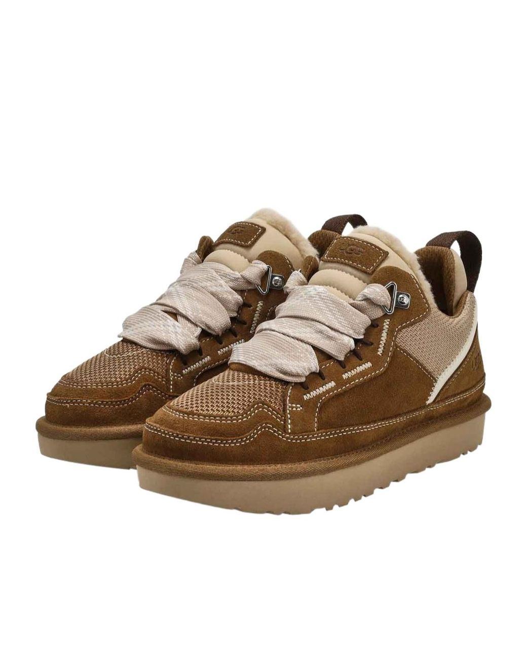 Ugg Brown Lowmel Lace-Up Sneakers