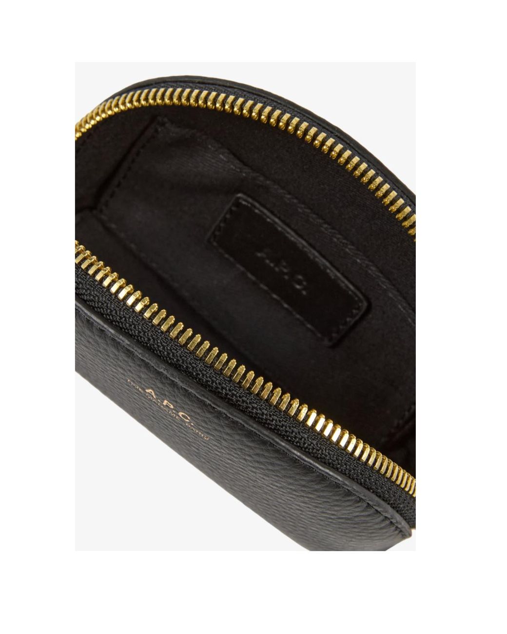A.P.C. Black Zip-Around Clutch Bag