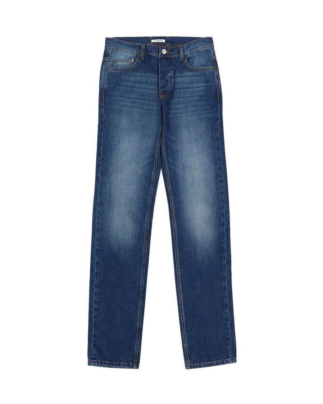 Iceberg Blue Straight Jeans for men