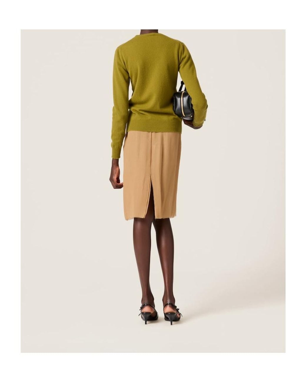 Miu Miu Brown Chiffon Skirt