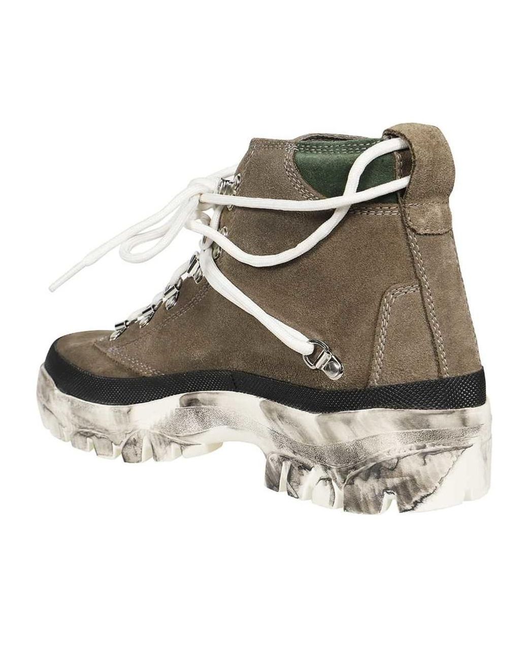 Reese Cooper White Contrast Sole Lace-Up Boots for men