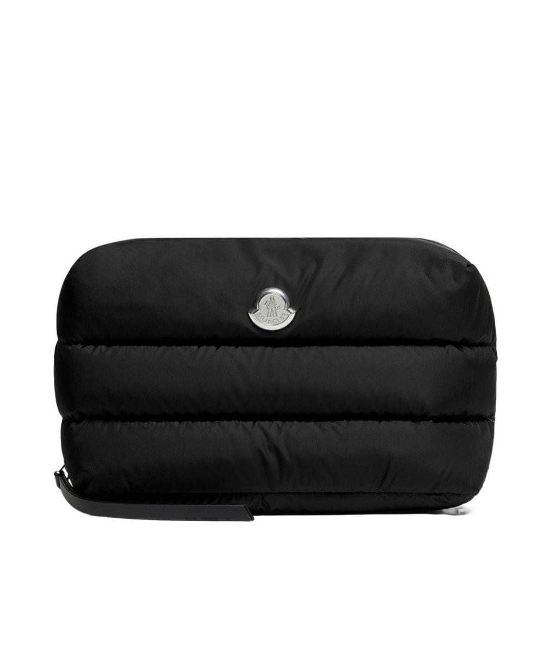Moncler Black Logo Plaque Zipped Toiletry Bag
