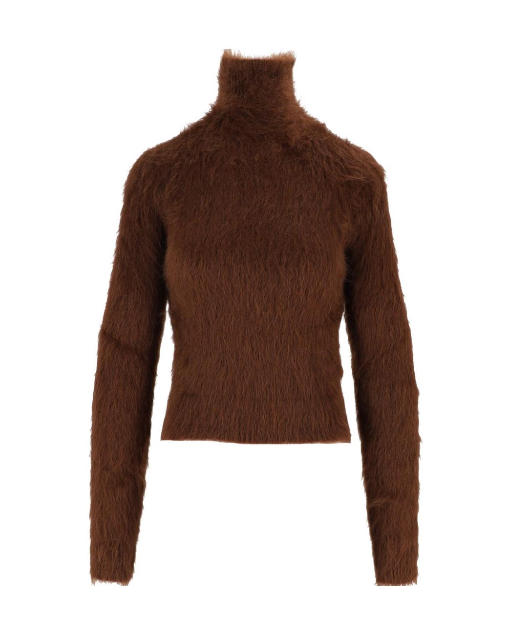 Dondup Brown High-Neck Knit Sweater