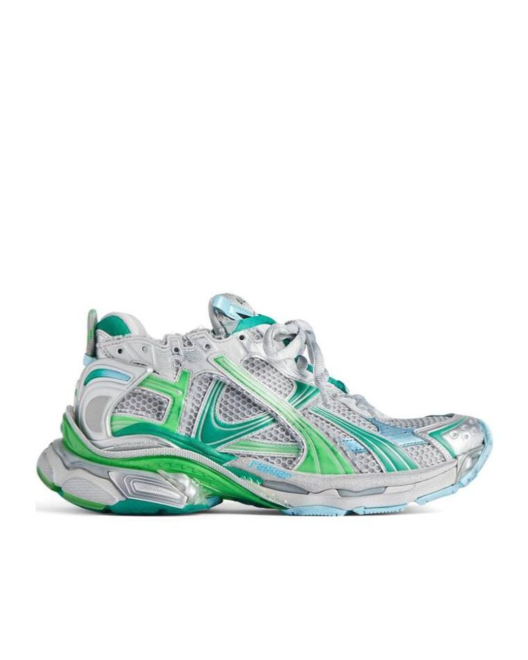 Balenciaga Green Runner Lace-Up Sneakers for men