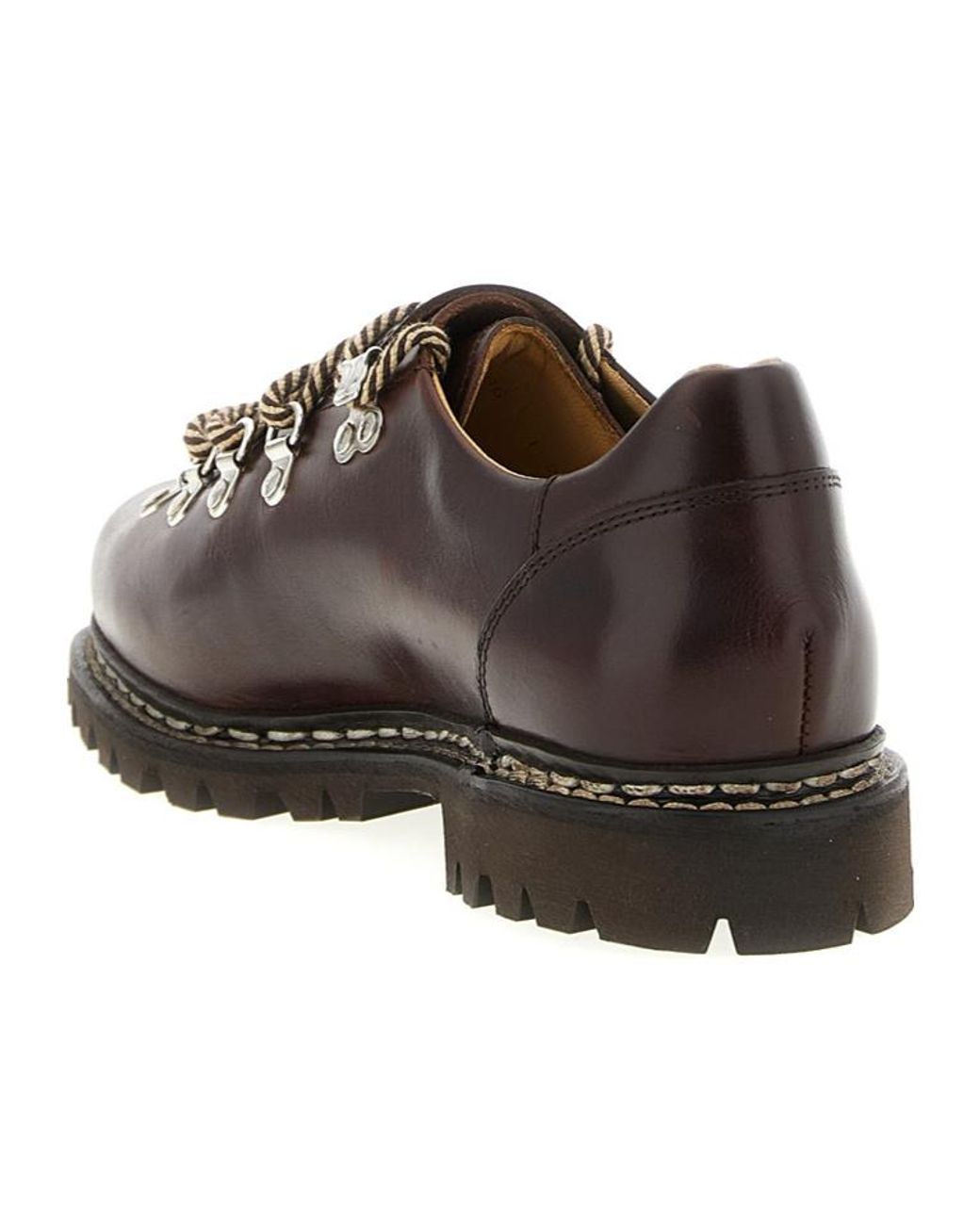 Paraboot Brown Round Toe Lace-Up Sneakers for men