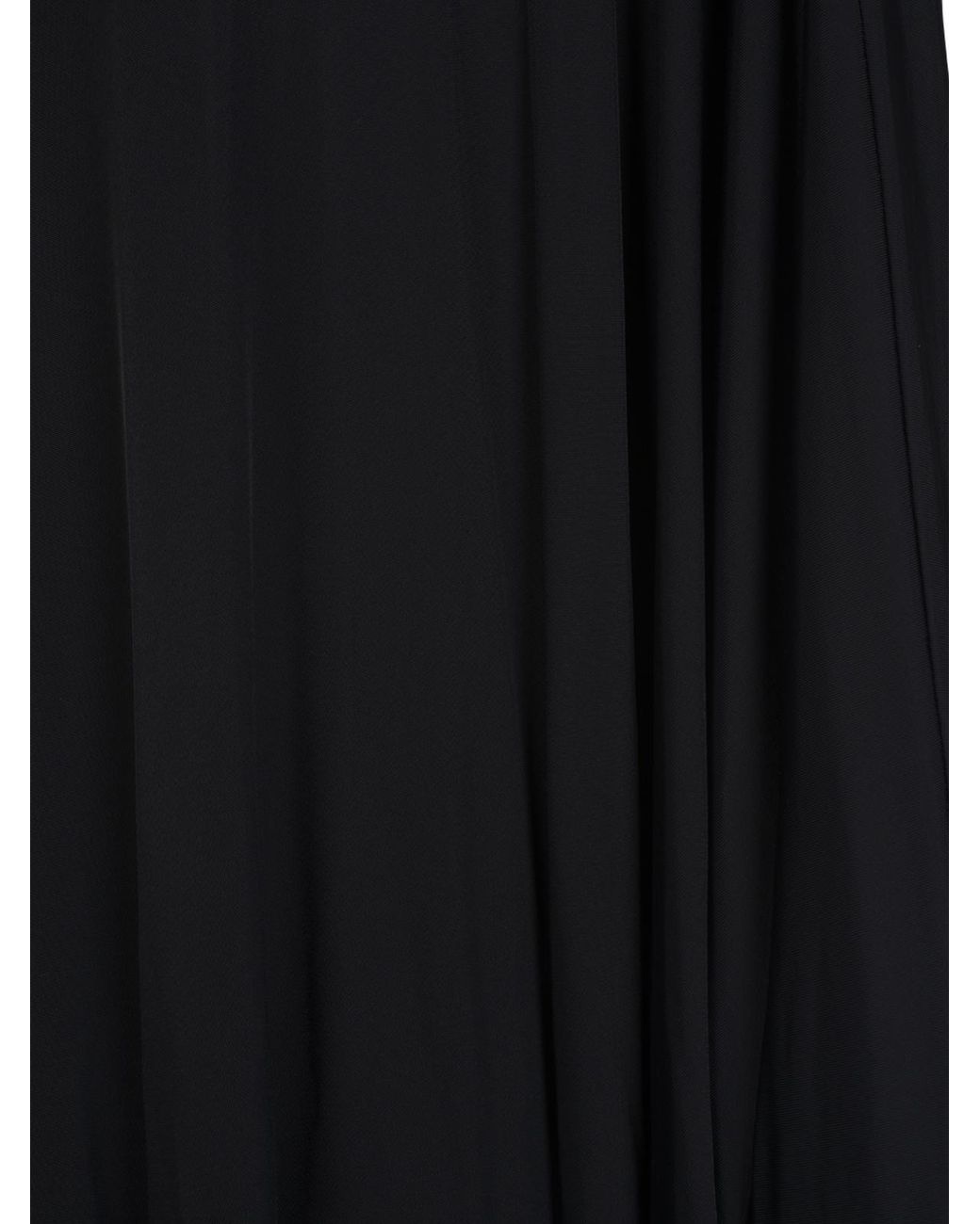 Balenciaga Black Drape Panel Asymmetric Long Dress