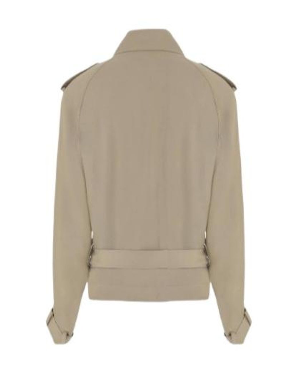 Frankie Shop Natural Elva Fluid Short Trench Coat