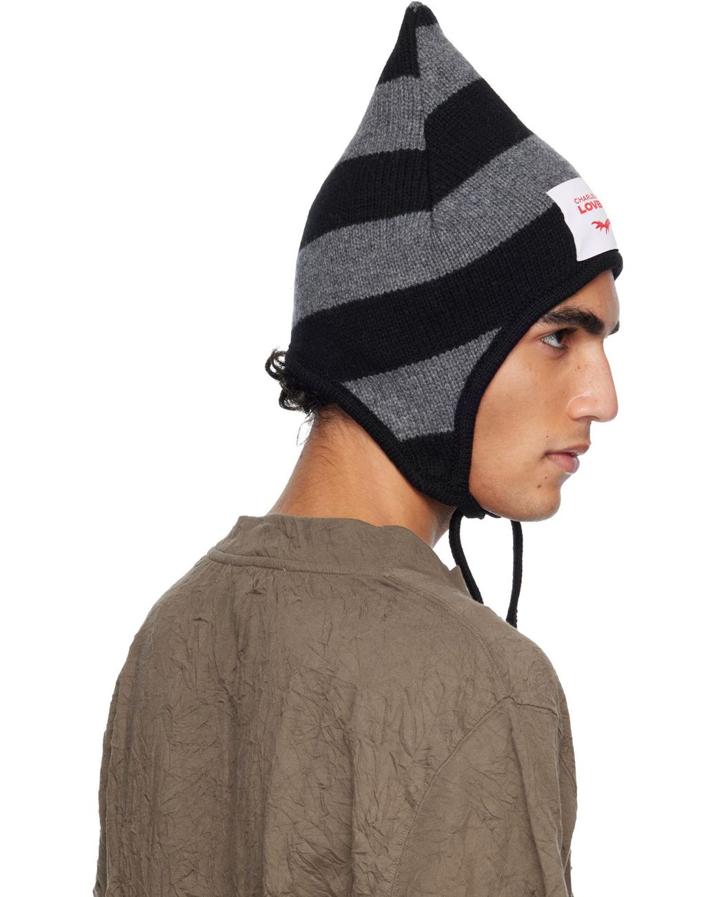 charlesjeffreyloverboy Black Wool Blend Knitted Hat for men
