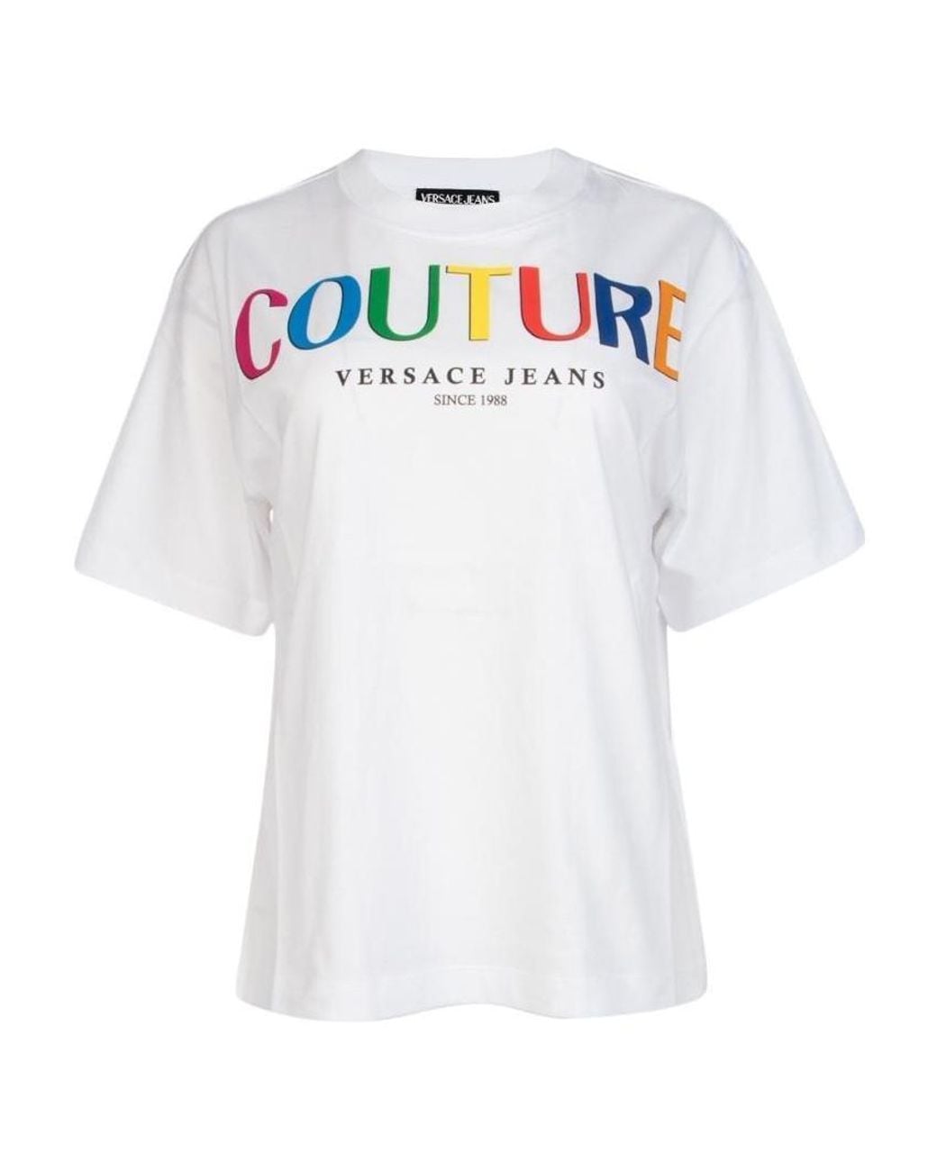 Versace Jeans White Logo-Print T-Shirt
