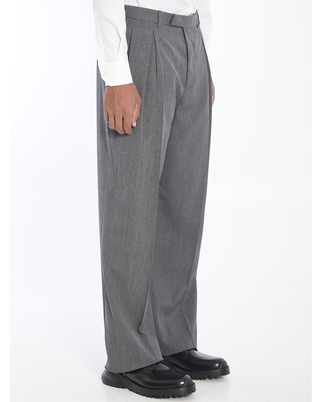 Dior Gray Wide Pants for men