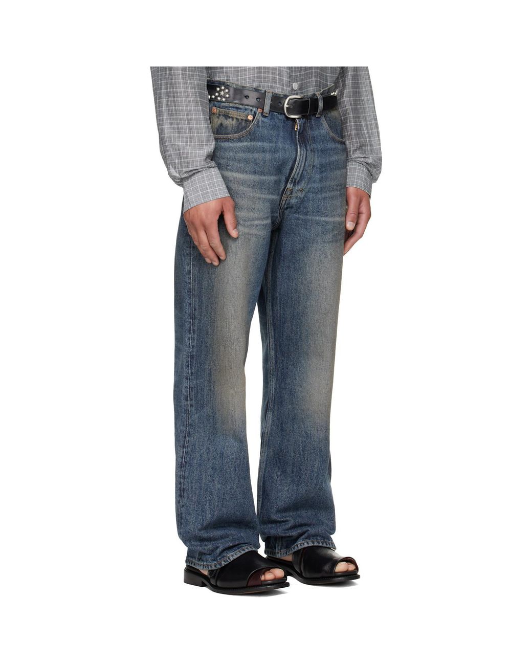 Our Legacy Gray Third Cut Straight Jeans for men
