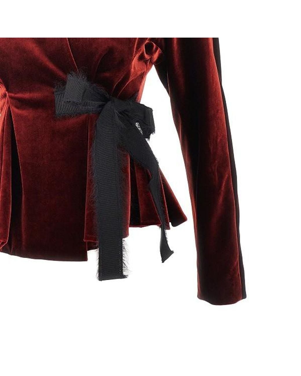 Alberta Ferretti Red Long-Sleeve Jacket
