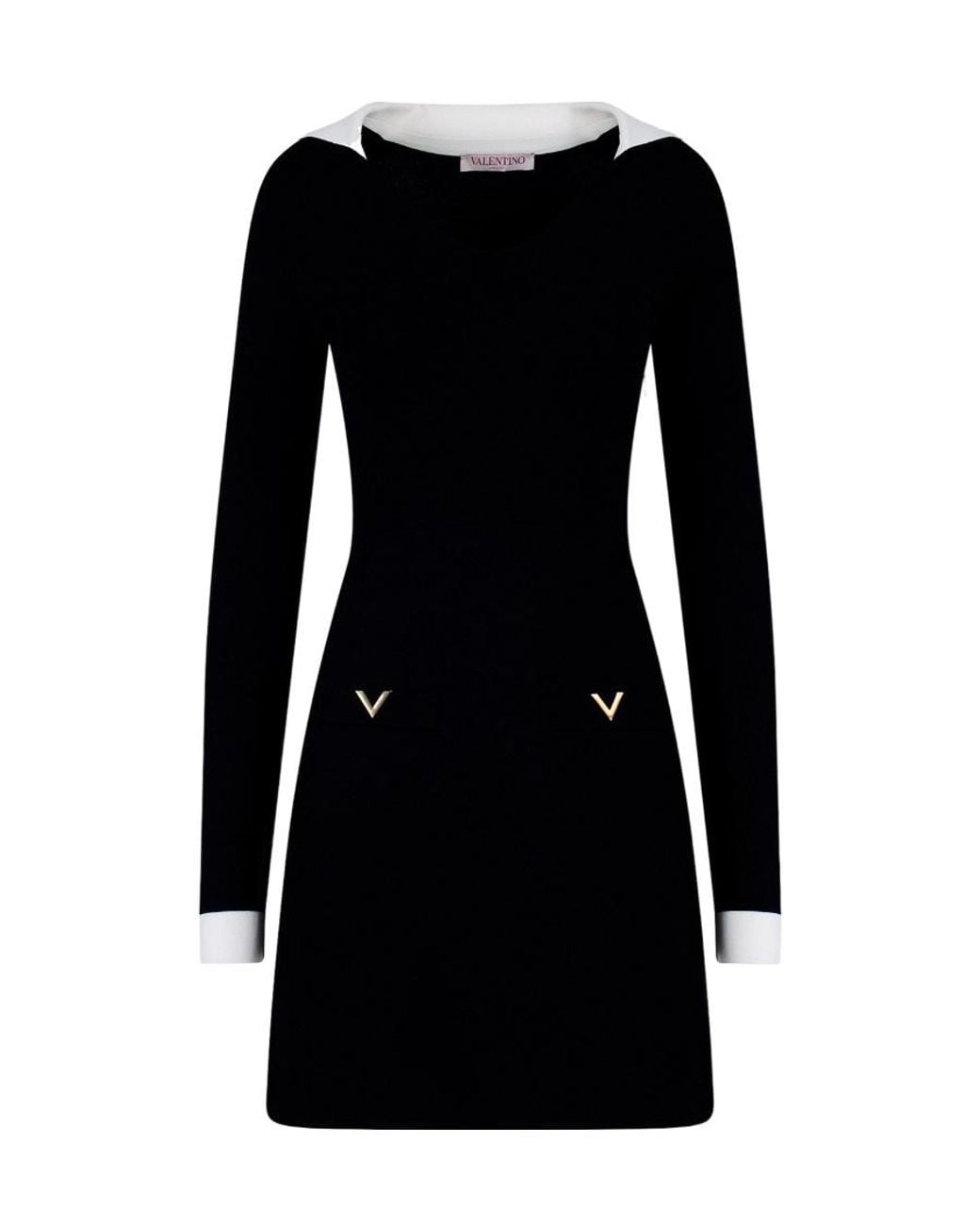 Valentino Black Knitted Mini Dress