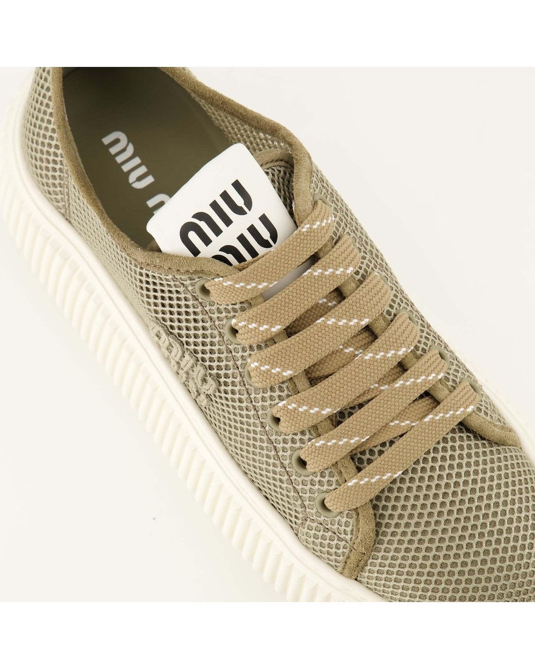 Miu Miu Multicolor Mesh Platform Sneakers