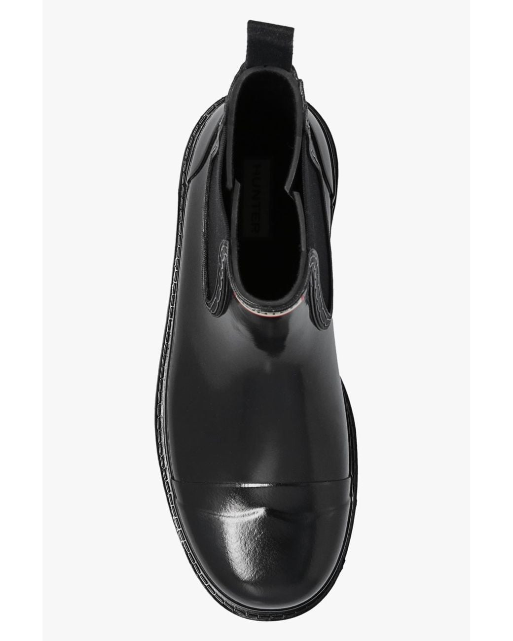 Hunter Black Elasticated Side-Panel Boots