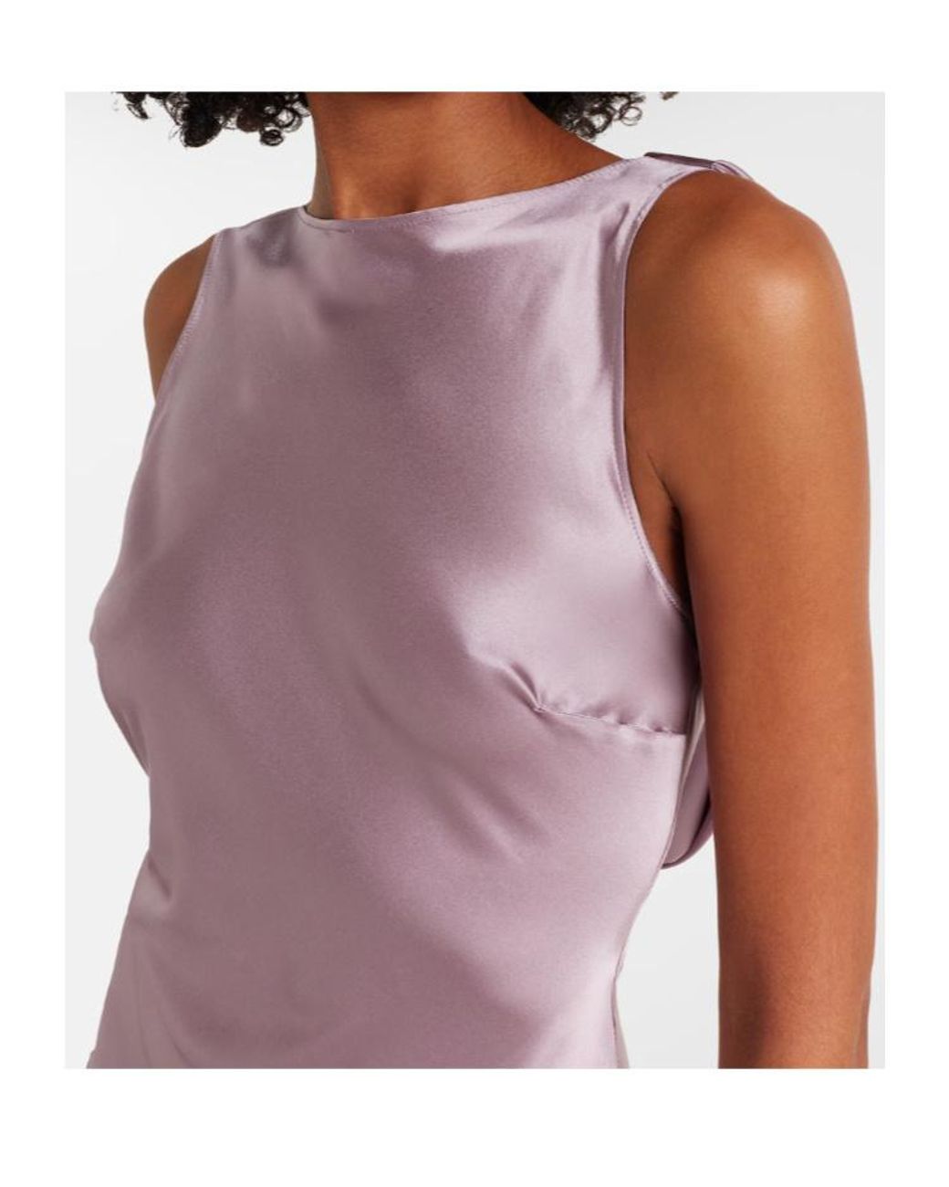 Nina Ricci Purple Silk-Blend Gown