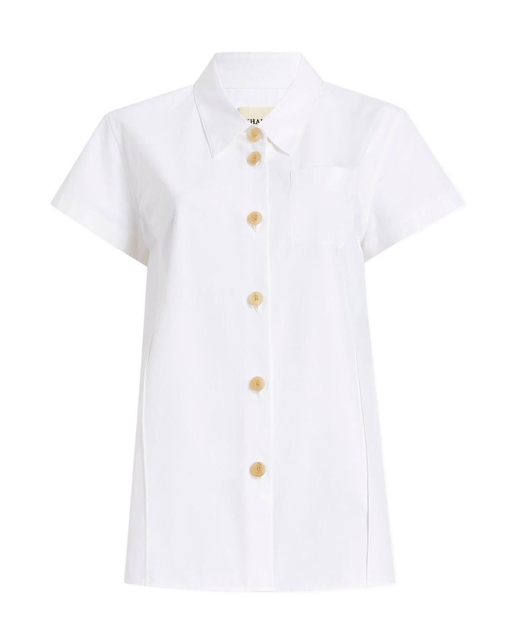 Khaite White Button Keefe Top