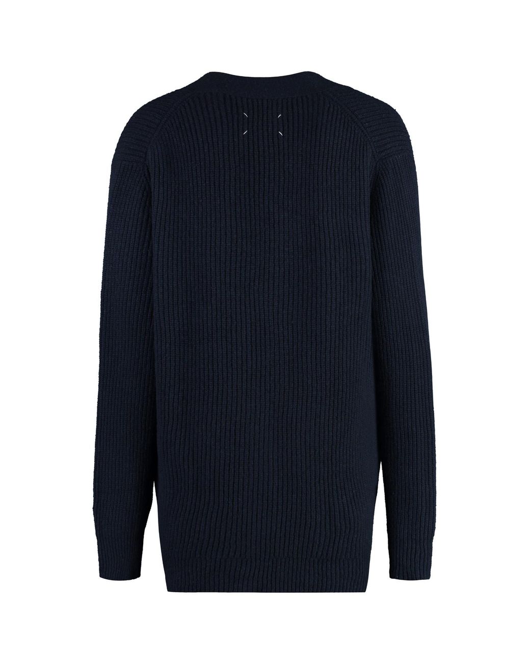 Maison Margiela Blue Buttoned Long-Sleeved Cardigan for men