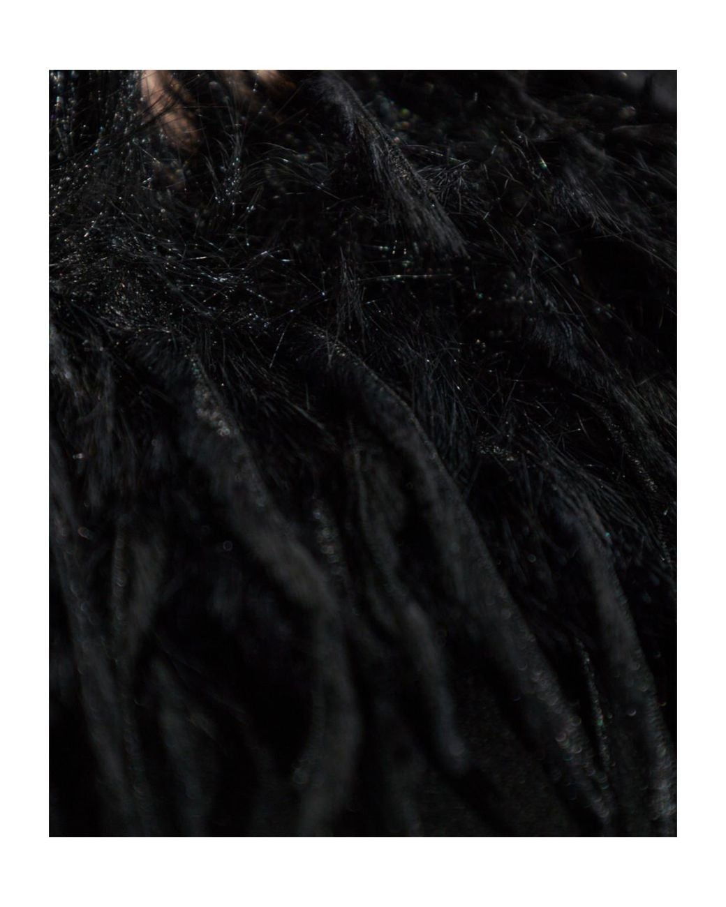 M I S B H V Black Feather-Trim Top