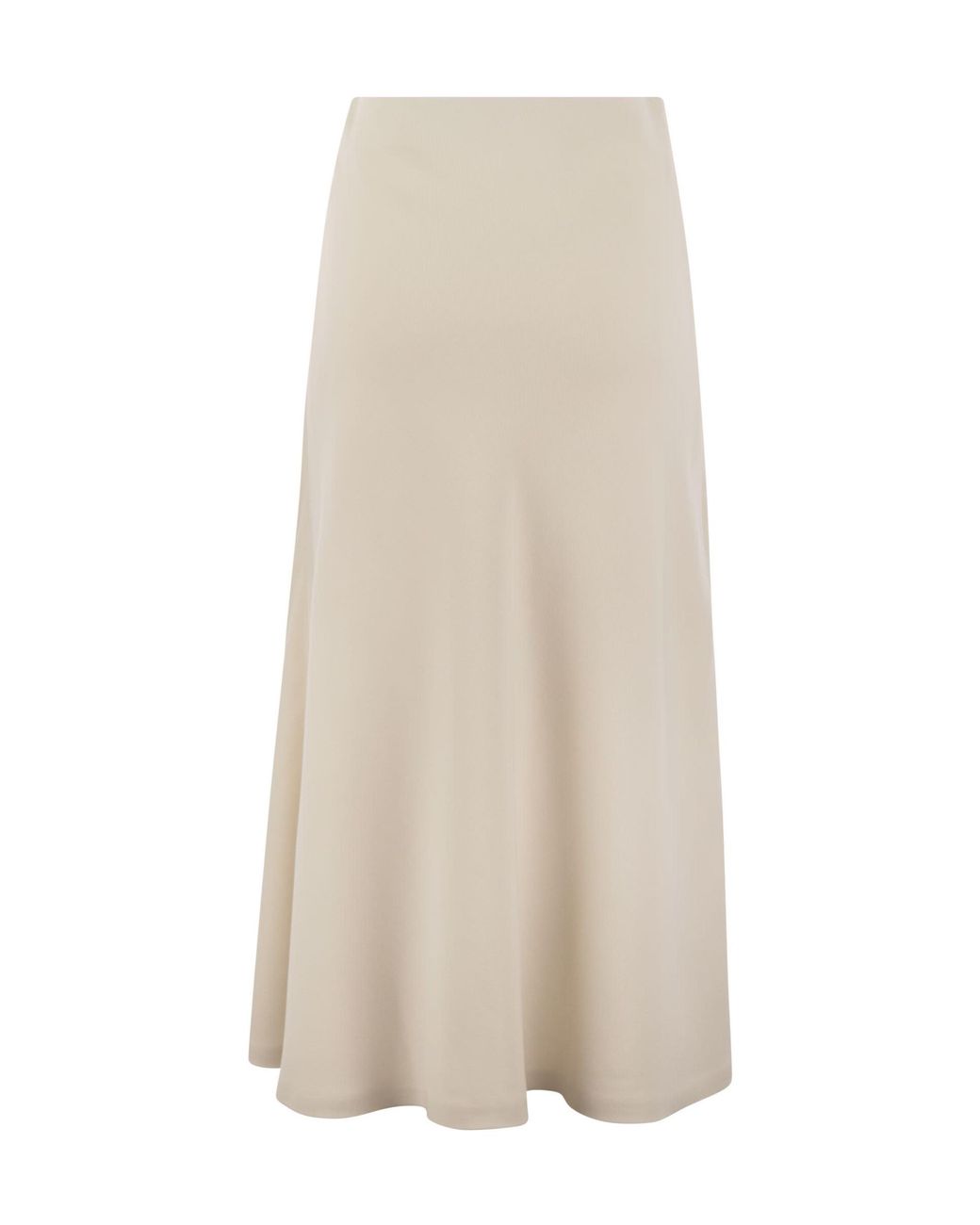 Brunello Cucinelli Natural Flared A-Line Maxi Skirt