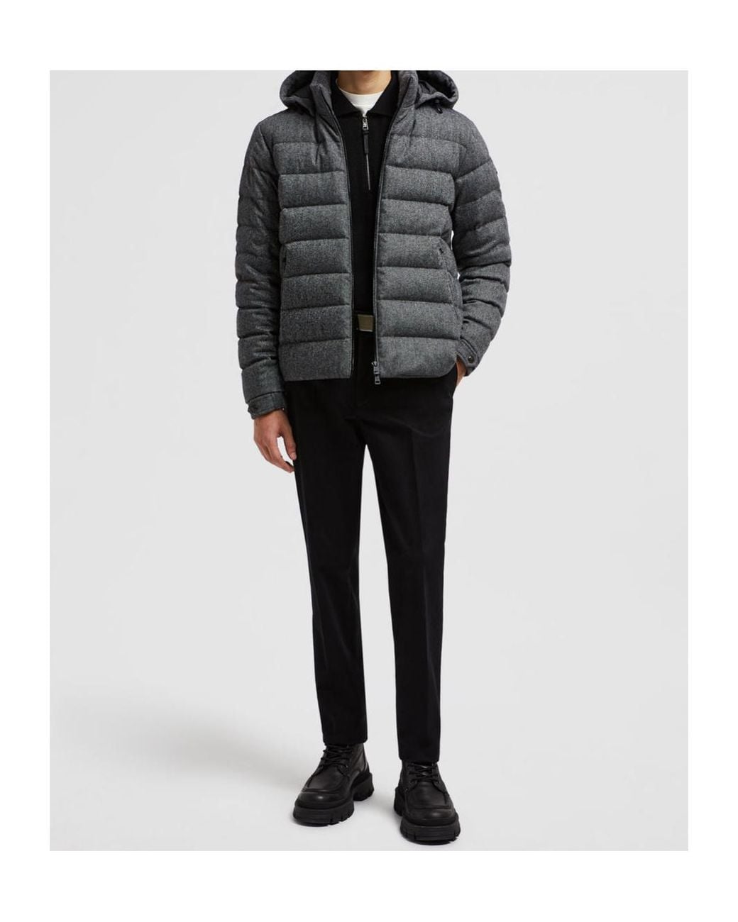 Moncler Black Arneb Zip-Up Short Padded Jacket for men