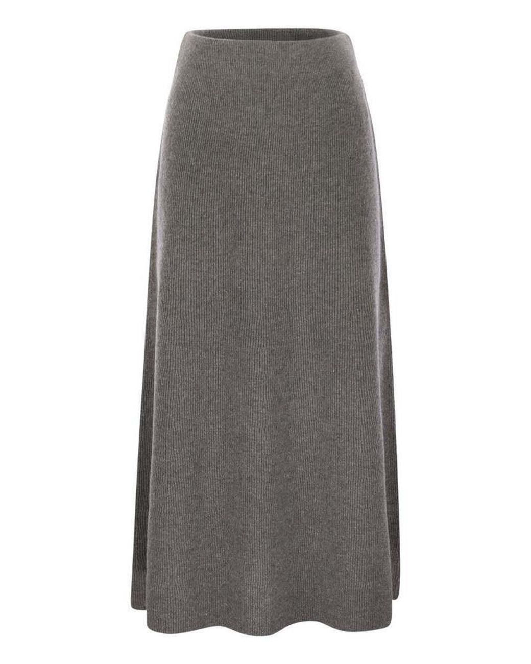 Fabiana Filippi Gray Flared Skirt
