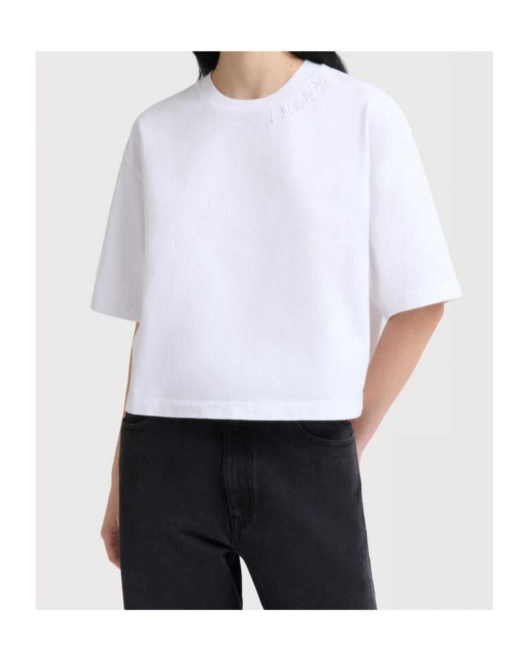 Marni White Jersey Patch Logo T-Shirt