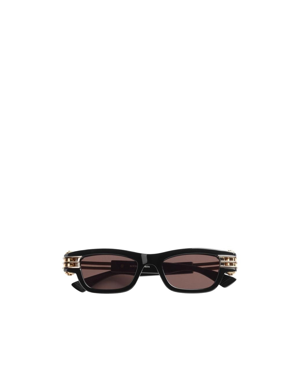 Bottega Veneta White Eyewear Bolt Squared Frame Sunglasses