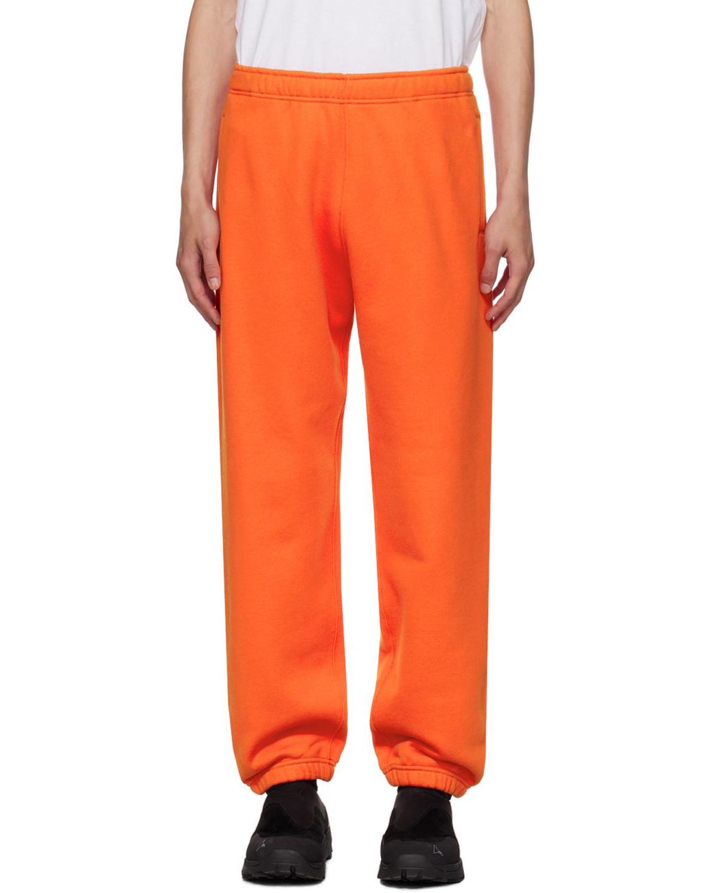 Stone Island Red Logo-Print Fleece Track-Pants for men