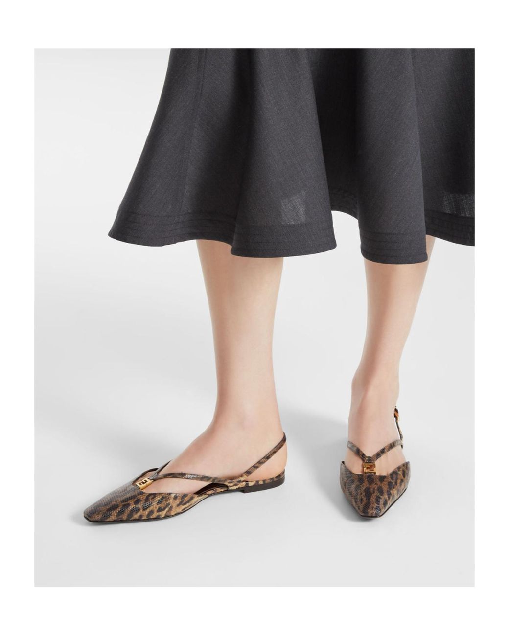 Fendi Brown Printed Karung Flats