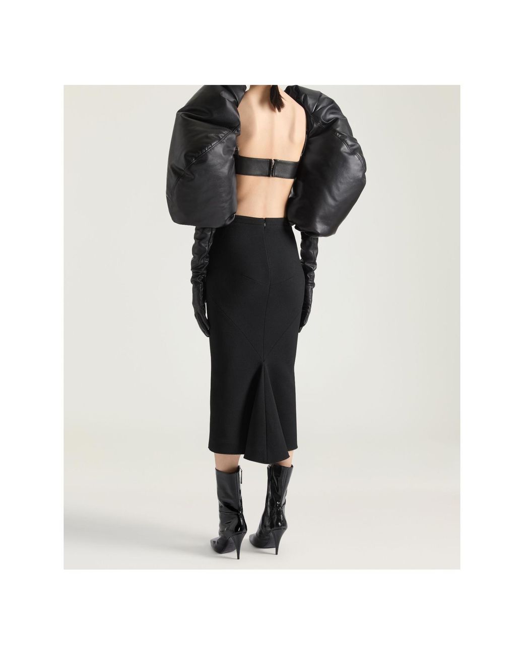 Givenchy Black Midi Kickback Skirt