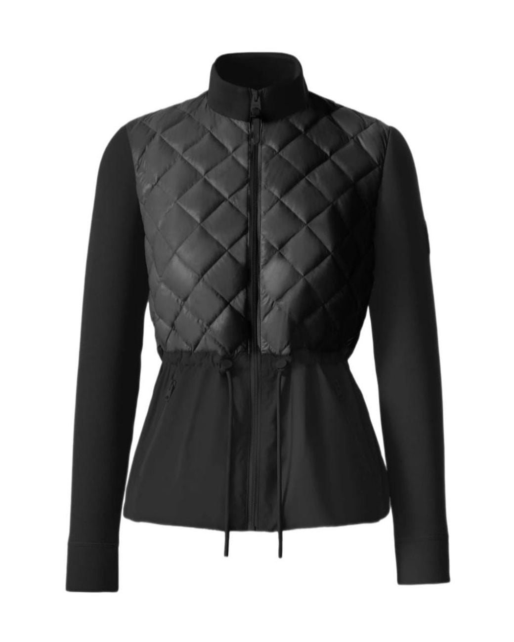 Mackage Black Adita Quilted Drawstring Hybrid Jacket