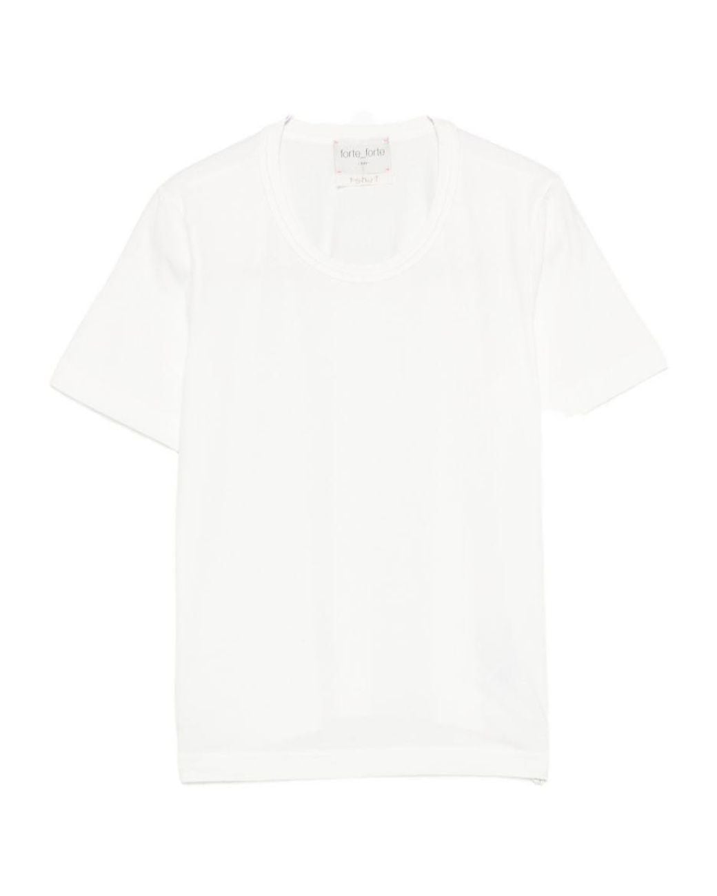 Forte_forte White Crew-Neck T-Shirt