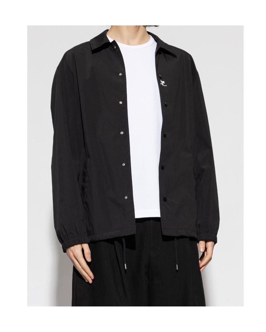 Courreges Black Shirt-Style Casual Jacket for men