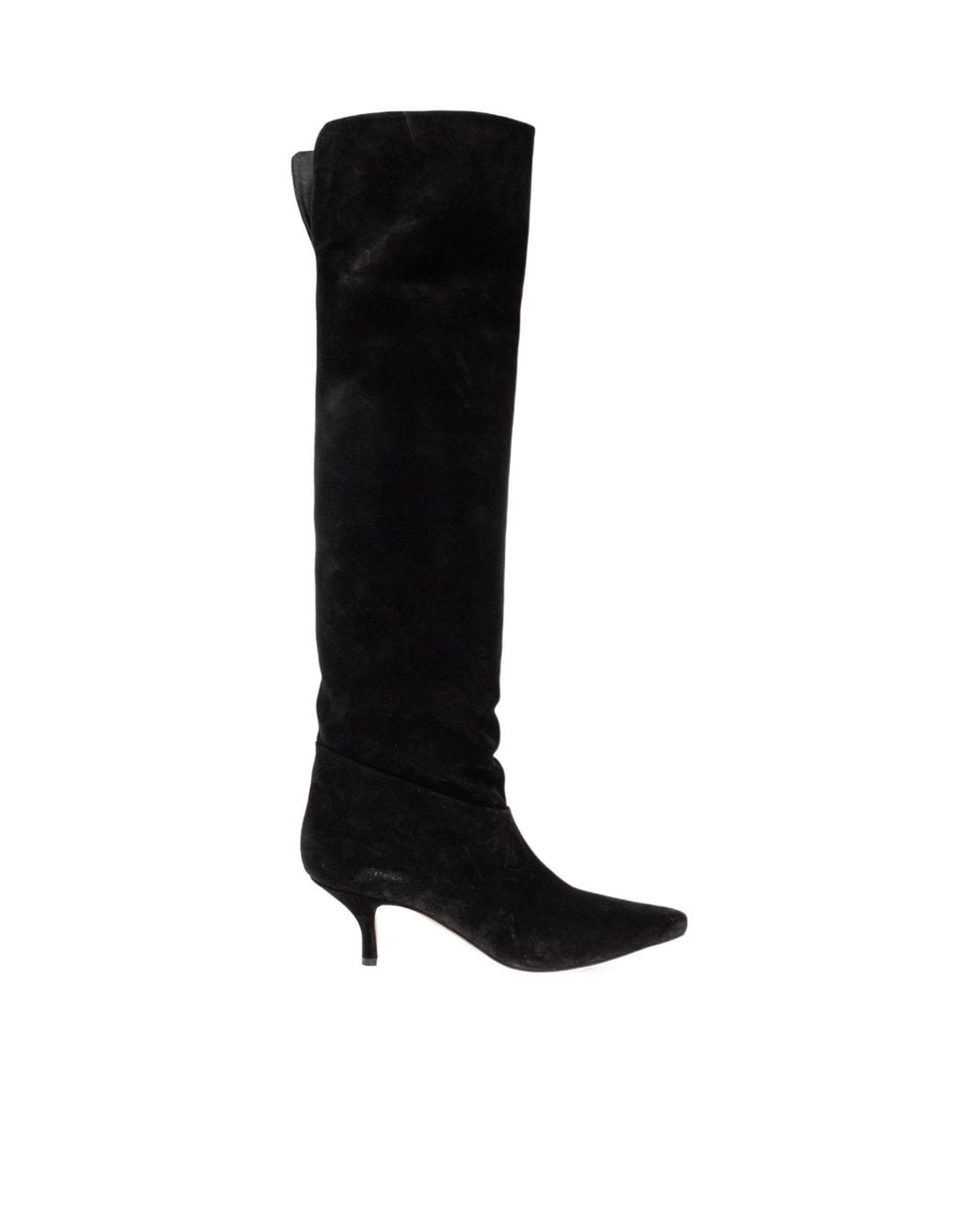 Paris Texas Black Rose Over-The-Knee Heeled Boots