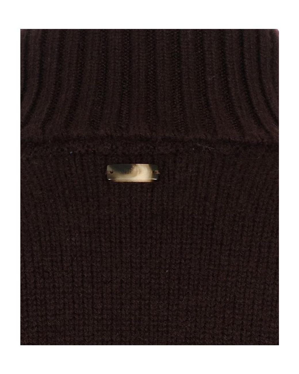 Fedeli Black Long-Sleeved Turtleneck Jumper