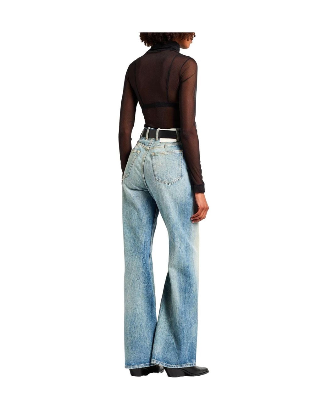 Maison Margiela Black Solid High-Neck Chiffon Jumpsuit