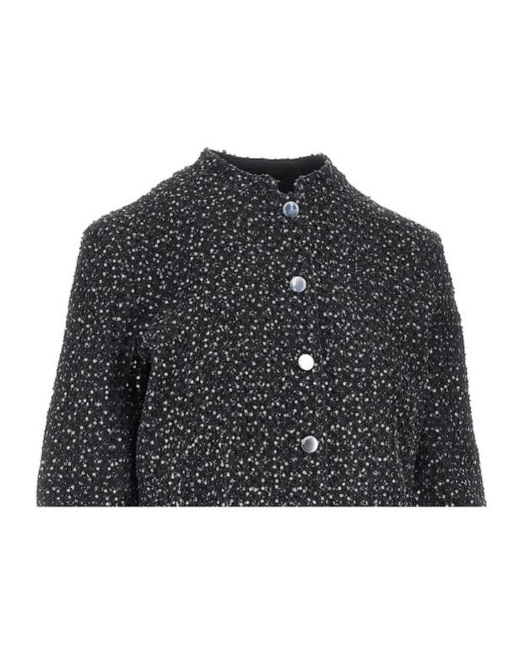 Emporio Armani Black Embellished Cropped Jacket